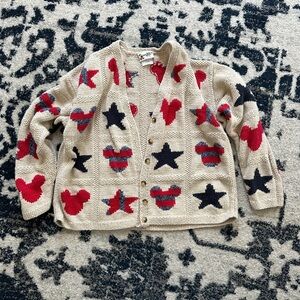 Disney Beige Sweater with Red and Black Accents